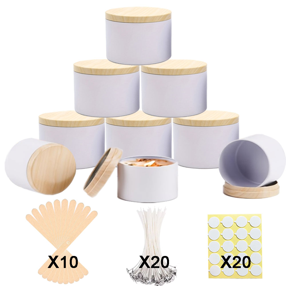 Candle Making Kit For Kids - 58pcs เทียนทําชุด 6pcs เทียนพร้อมฝาปิด 20pcs ขี้ผึ้งถั่วเหลือง