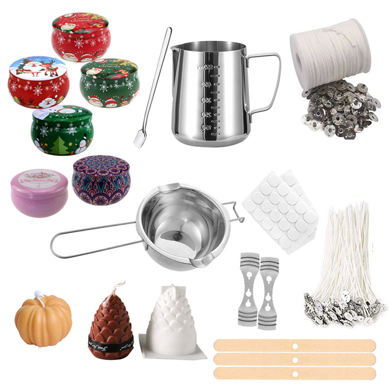 Candle Making Kit For Kids - 1 ชุดเทียนทําชุดเทหม้อเทียนทําอุปกรณ์ชุดเครื่องมือ DIY Handmade เทียนขี้ผึ้งขี้ผึ้งละลายจานร้อน