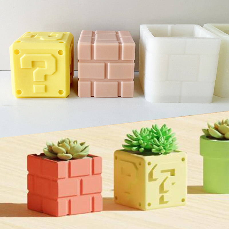 Candle Making Questions - เครื่องหมายคําถามขนาดใหญ่เทียนแม่พิมพ์ซิลิโคน DIY Creative Geometric Square Rubik's