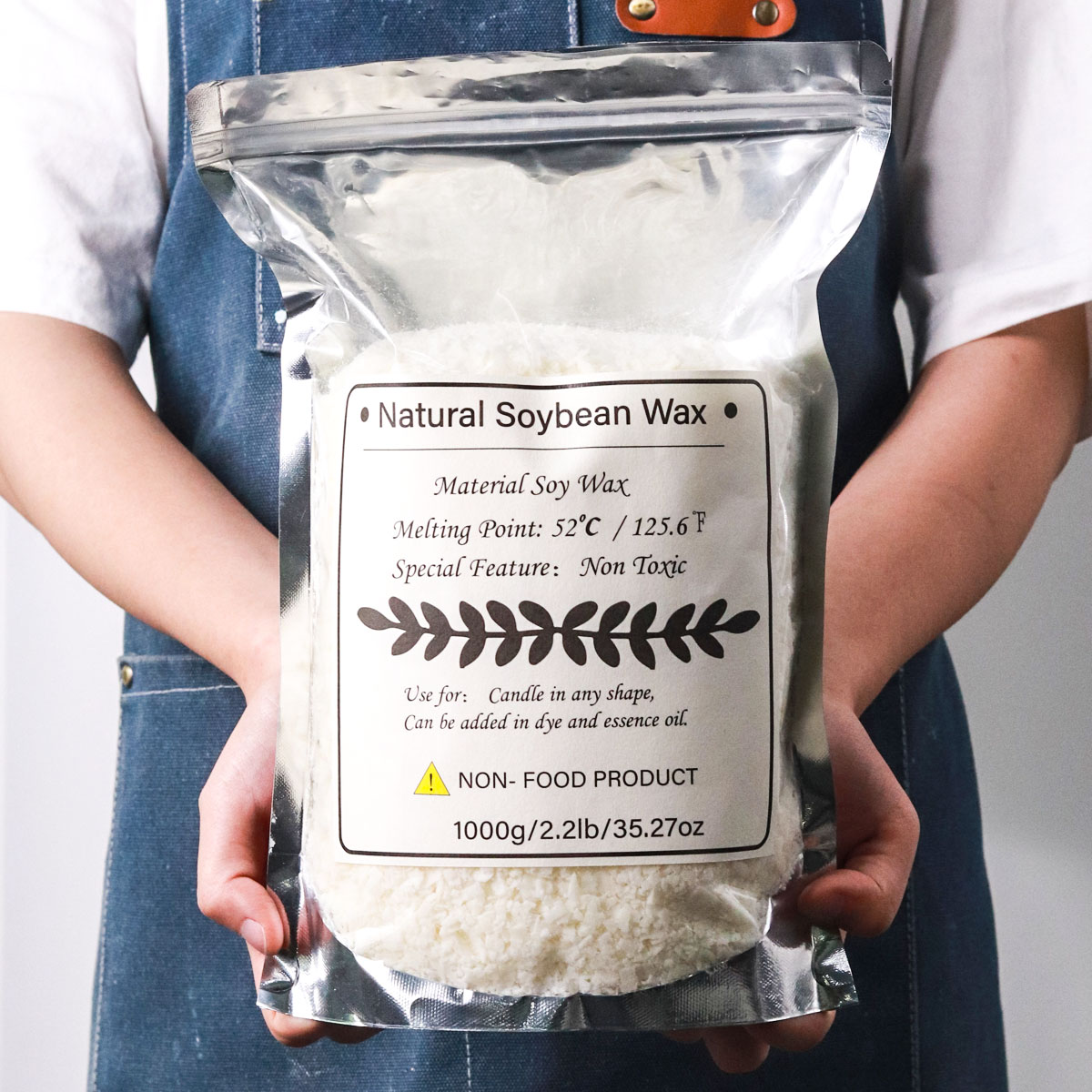 Candle Making Scents - 1KG ขี้ผึ้งถั่วเหลืองธรรมชาติเม็ดเทียนหอมวัสดุ 100% ไม่มีสารเติมแต่งสําหรับ DIY เทียนไร้ควันทําอุปกรณ์วัสดุ