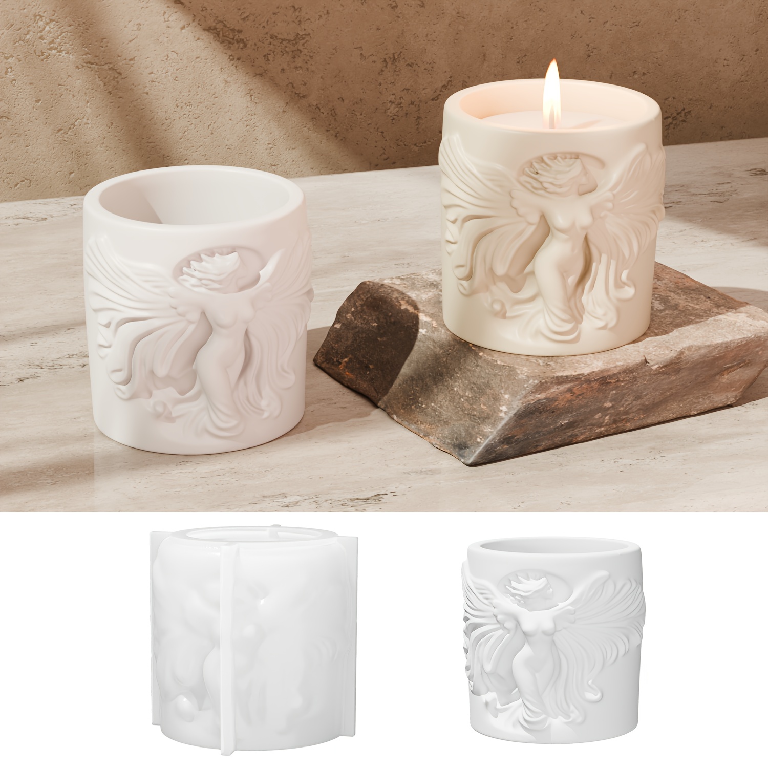 Candle Making Scents - แม่พิมพ์ซิลิโคนเรซินรูปแก้วน้ำลายเทพธีมเทพนิยาย ซึ่งสามารถใช้สำหรับงานเรซิน งานทำเทียนหอม สร้างบรรยากาศเทพนิยายที่โดดเด่น ของที่ระลึกเทศกาลที่มีความประณีตและสร้างสรรค์ และเป็นของขวัญที่ดีมาก
