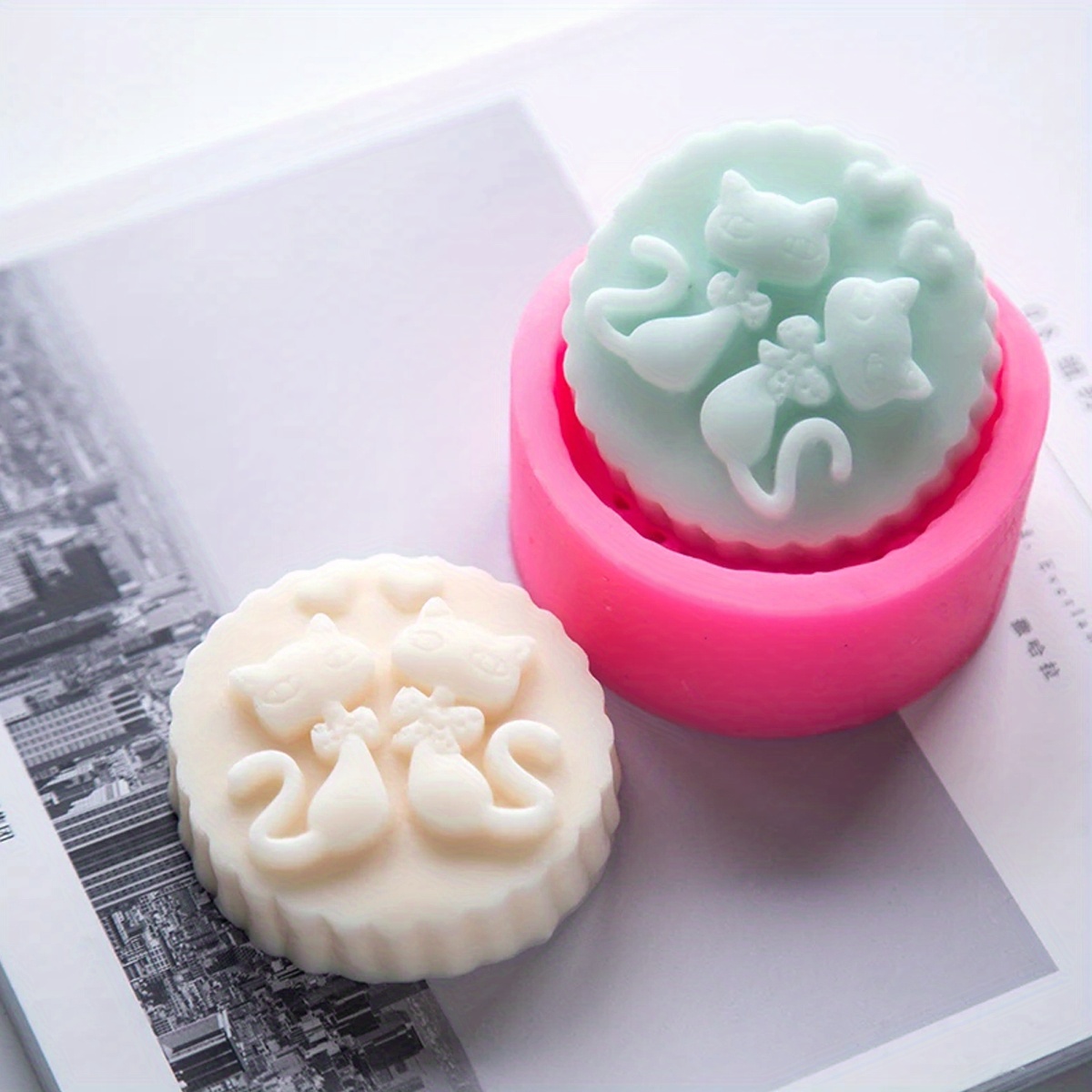 แม่พิมพ์สบู่ซิลิโคนรูปแมว 1 ชิ - Candle Making Equipment บทวิจารณ์และราคา