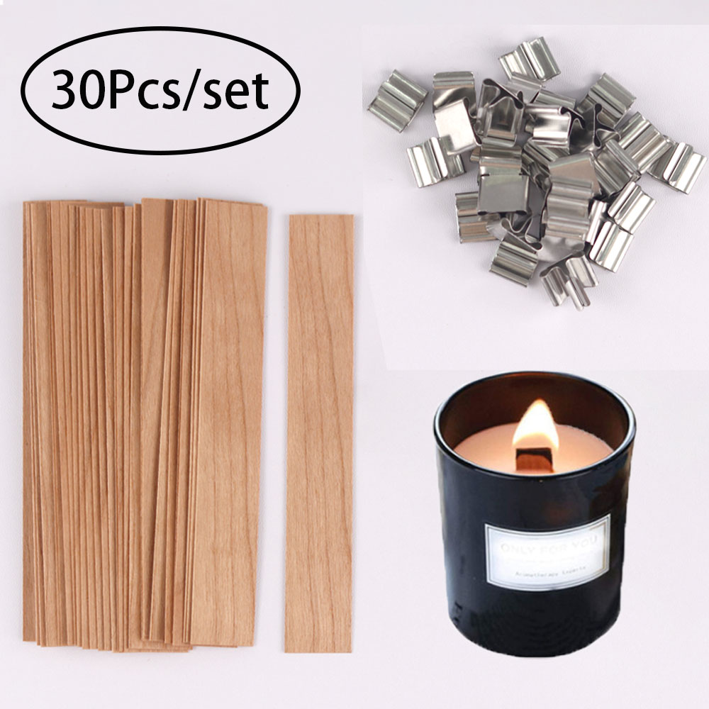 30pcs เทียนไม้เทียนทําชุด Wick - Candle Making Wicks บทวิจารณ์และราคา
