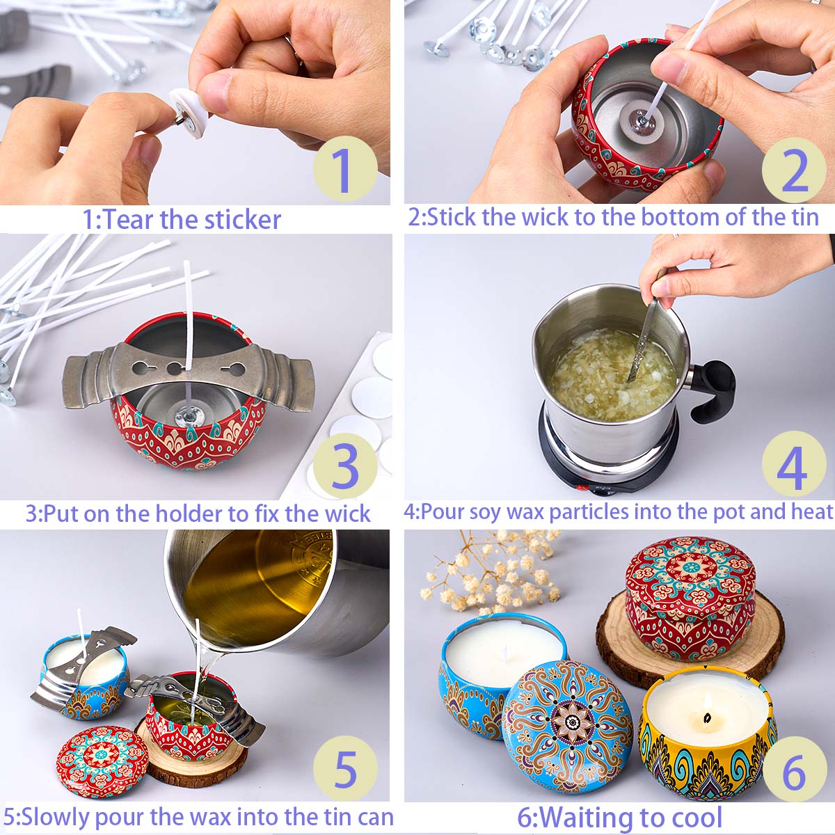 ชุดอุปกรณ์ทำเทียนหอม DIY พร้อม - Candle Making Kit For Kids บทวิจารณ์และราคา