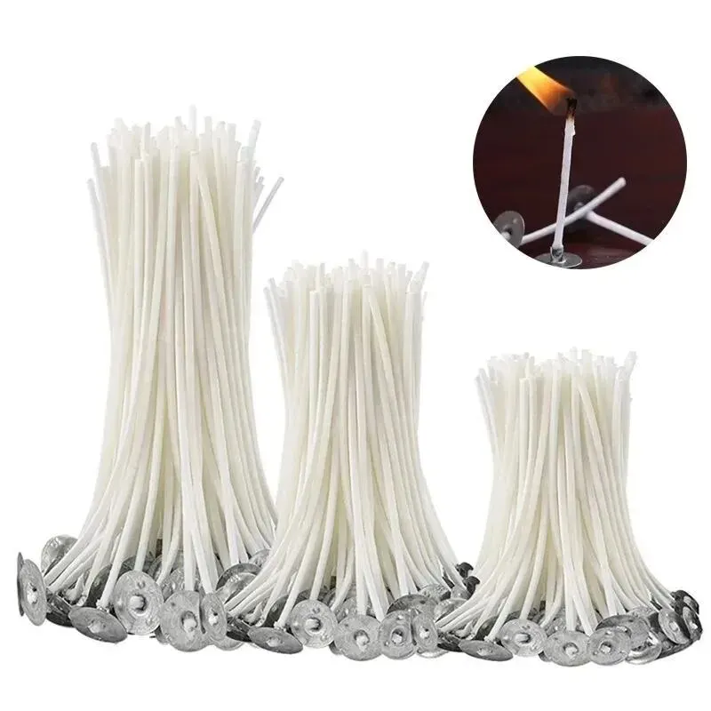 100PCs เทียน 9/15/20 ซม.ขี้ผึ้ - Candle Making Wicks บทวิจารณ์และราคา