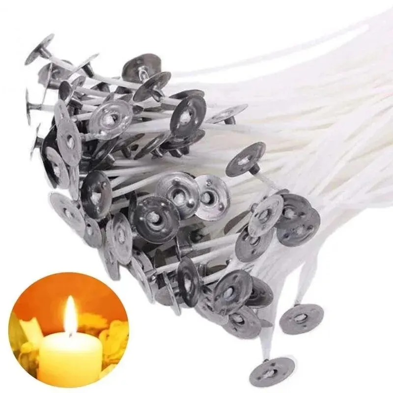 100PCs เทียน 9/15/20 ซม.ขี้ผึ้ - Candle Making Wicks บทวิจารณ์และราคา