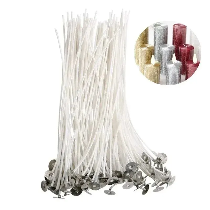 100PCs เทียน 9/15/20 ซม.ขี้ผึ้ - Candle Making Wicks บทวิจารณ์และราคา